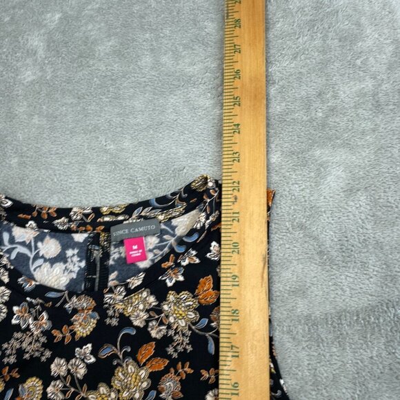 Vince Camuto M Floral Sleeveless Romper Black/Gold Womens NWT 0103 - Picture 8 of 11